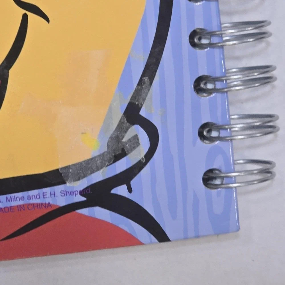 Winnie The Pooh Notebook Journal Face Shape Spiral Kids‎ Vintage 90s Unused 7